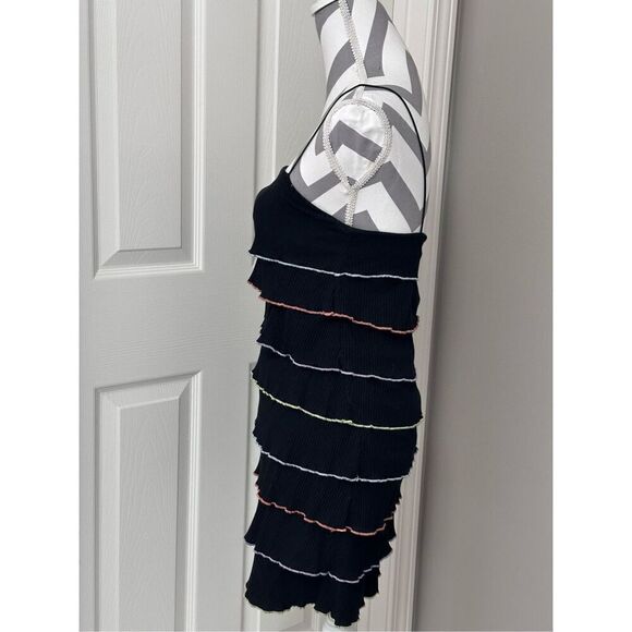 Blue Blush ribbed tiered ruffle dress - Picture 3 of 11